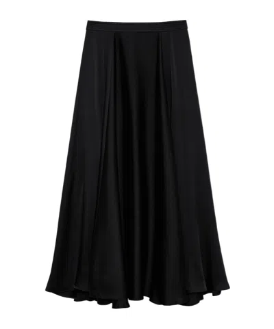 Anine Bing Flared Midi Skirt In Black