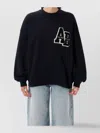 Anine Bing Womens Black Miles Branded Cotton-jersey Sweatshirt In Black