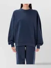 Anine Bing Miles Framed Monogram Sweatshirt In Blue