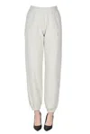 Anine Bing Fleece Jogging Trousers In White