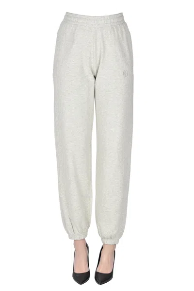 Anine Bing Fleece Jogging Trousers In White