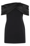 Anine Bing Fleur Off-shoulder Mini Dress In Black