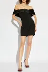 Anine Bing Fleur Off-shoulder Mini Dress In Black