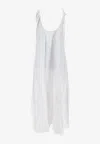Anine Bing Flora Gathered Lyocell And Linen-blend Maxi Dress In White