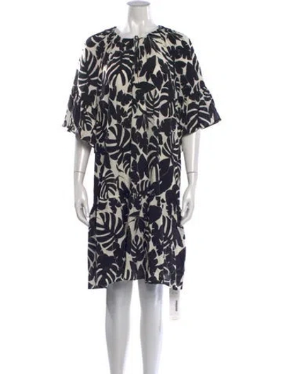Pre-owned Anine Bing Floral Print Mini Dress In Blue