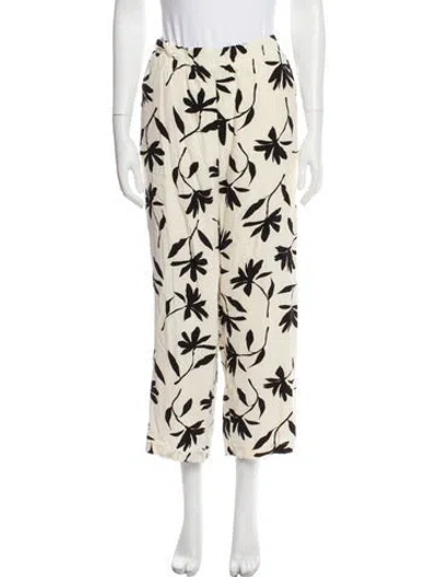 Pre-owned Anine Bing Floral Print Sweatpants In Neutral