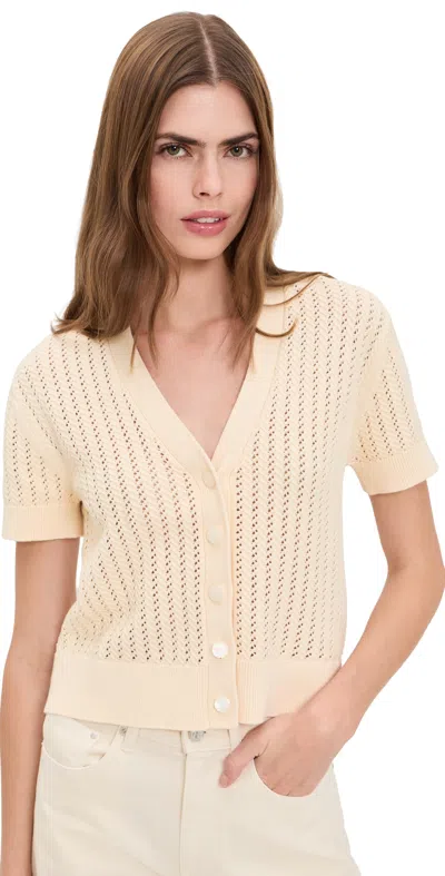 Anine Bing Flynne Cardigan Cream In Neutral