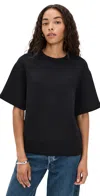 Anine Bing Framed Monogram Jadon Sweatshirt Black In Black
