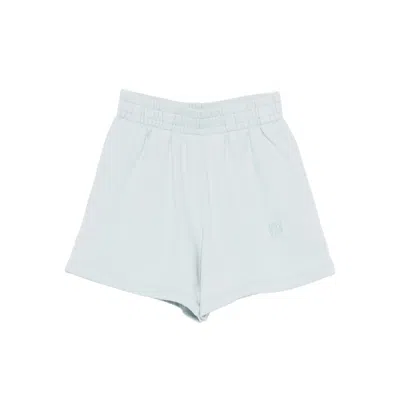 Anine Bing Framed Monogram Kam Shorts In Blue