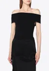Anine Bing Shoulder Design Fitted Silhouette Soft Stretchable In Black