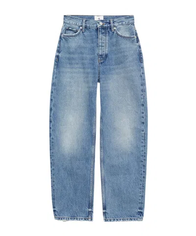 Anine Bing Five-pocket Denim Trousers Featuring Belt Loops In Blue