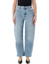 Anine Bing Five-pocket Denim Trousers Featuring Belt Loops In Blue