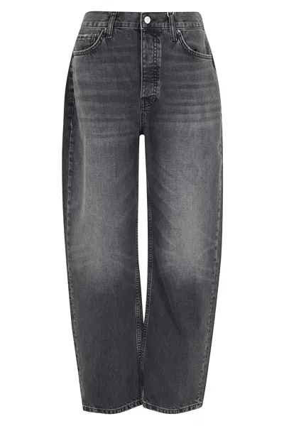 Anine Bing Fritz Straight-leg Jeans In Black