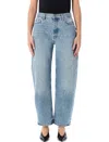 Anine Bing Five-pocket Denim Trousers Featuring Belt Loops In Blue