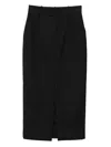 Anine Bing Bar Silk Skirt In Black In Black