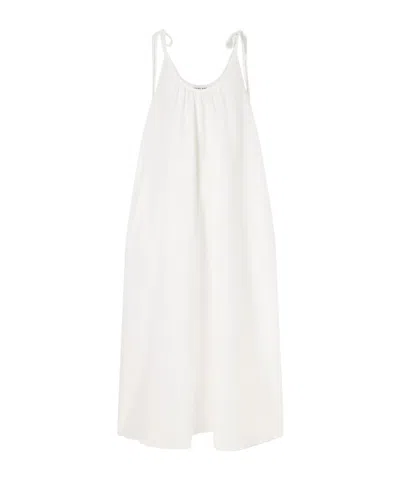 Anine Bing Gathered Maxi Dress In White