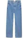 Anine Bing Hugh Jeans Women Blu In Cotton In Blue