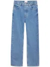 Anine Bing Hugh Jeans Women Blu In Cotton In Blue