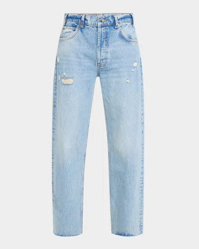 ANINE BING GAVIN DISTRESSED STRAIGHT-LEG JEANS