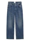 Anine Bing Gavin Frayed-hem Jeans In Blue
