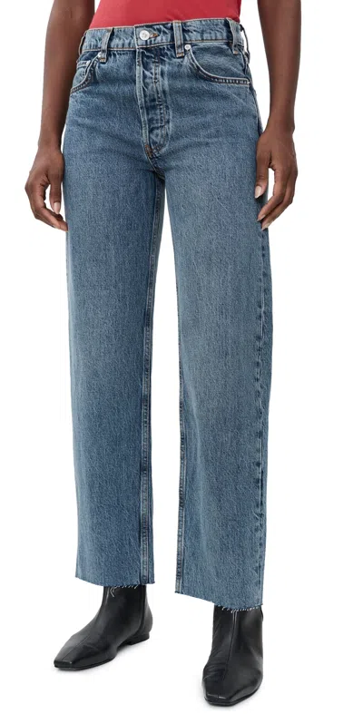 Anine Bing Gavin Jeans Dark Indigo In Blue