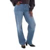 Anine Bing Gavin Long Denim Jeans In Blue