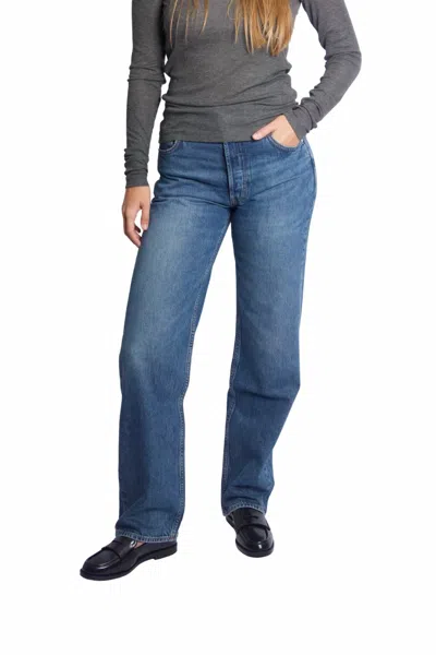 Anine Bing Gavin Long Jean In Mosaic Blue