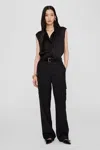 Anine Bing Geneva Top In Black In Black