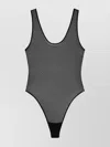 Anine Bing Geometric Lace Bodysuit Adjustable Straps In Grey