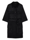 Anine Bing Geri Belted Cargo-pocket Dress In Black
