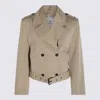 Anine Bing Waist Belted Double-breasted Epaulettes Lapels In Multi