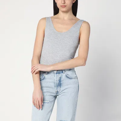 ANINE BING ANINE BING GINNY GREY RIBBED BODYSUIT