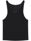 Anine Bing Brine Logo-plaque Tank Top In Black