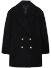 Anine Bing Glenn Double Breasted Coat In Black