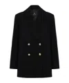 Anine Bing Glenn Double Breasted Coat In Black