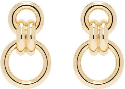 Anine Bing Gold Round Link Drop Earrings