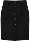 Anine Bing Zaire Midi Skirt In Black