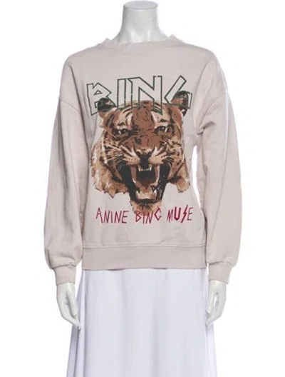 Pre-owned Anine Bing Graphic Print Bomber Jacket In Neutral