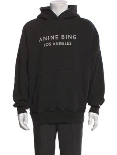 Pre-owned Anine Bing Graphic Print Crew Neck Hoodie In Multi