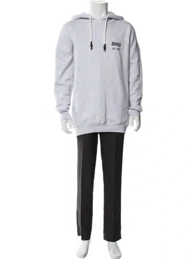 Pre-owned Anine Bing Graphic Print Crew Neck Hoodie W/ Tags In White