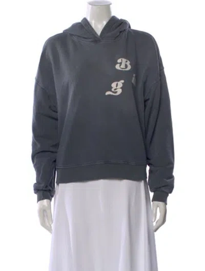 Pre-owned Anine Bing Graphic Print Crew Neck Sweater In Gray