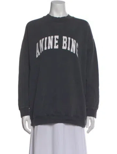 Pre-owned Anine Bing Graphic Print Crew Neck Sweatshirt In Multi