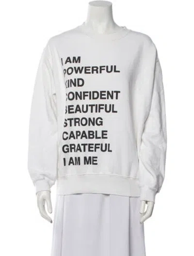 Pre-owned Anine Bing Graphic Print Crew Neck Sweatshirt In Neutral