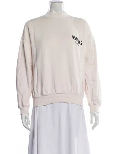 Pre-owned Anine Bing Graphic Print Crew Neck Sweatshirt In Neutral
