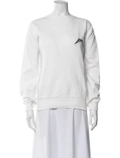 Pre-owned Anine Bing Graphic Print Crew Neck Sweatshirt In Neutral
