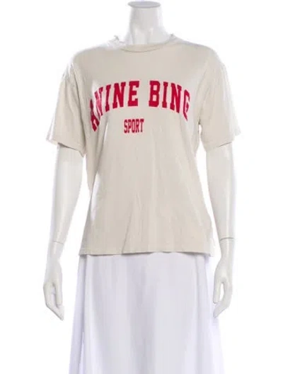 Pre-owned Anine Bing Graphic Print Crew Neck T-shirt In Multi
