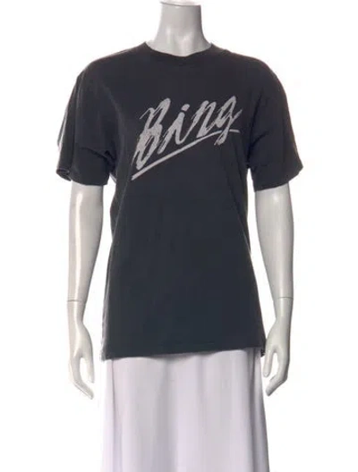 Pre-owned Anine Bing Graphic Print Crew Neck T-shirt In Multi