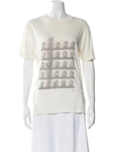 Pre-owned Anine Bing Graphic Print Crew Neck T-shirt In Multi