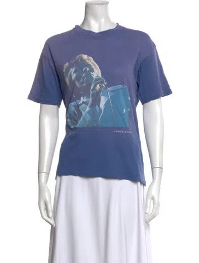 Pre-owned Anine Bing Graphic Print Crew Neck T-shirt In Multi