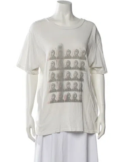 Pre-owned Anine Bing Graphic Print Crew Neck T-shirt In Neutral